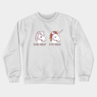 Before and After Makeup (Unicorn) Crewneck Sweatshirt